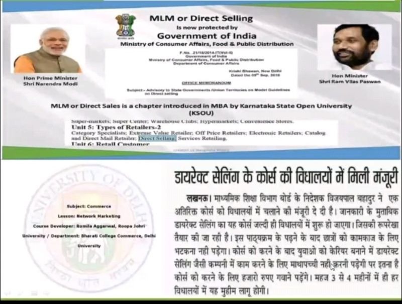 MLM & Direct Selling Education and Academic Recognition in India